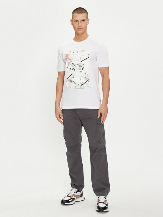 BOSS Boss Футболка Te_Cassatte 50516003 Білий Regular Fit