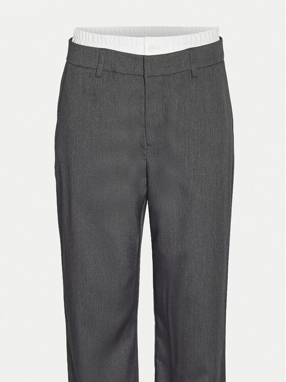 Noisy May Noisy May Текстилни панталони Dawn 27031464 Сив Loose Fit