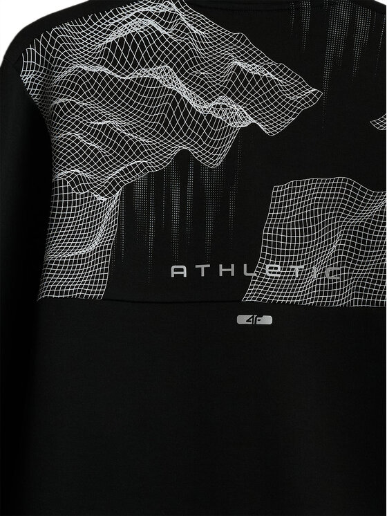 4F 4F Bluza NIGHT RUN Czarny Regular Fit
