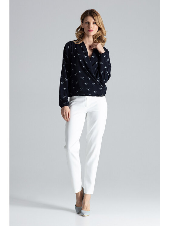 FIGL FIGL Blúzka M371 Tmavomodrá Regular Fit