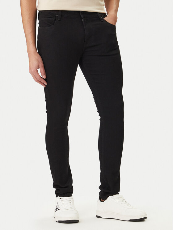 Guess Guess Jeans hlače Chris M2YA27 D4Q51 Črna Super Skinny Fit