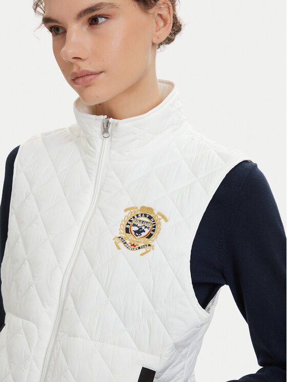 Beverly Hills Polo Club Beverly Hills Polo Club Αμάνικο Μπουφάν P-SS26W-JK0281-0009 Κρεμ Regular Fit
