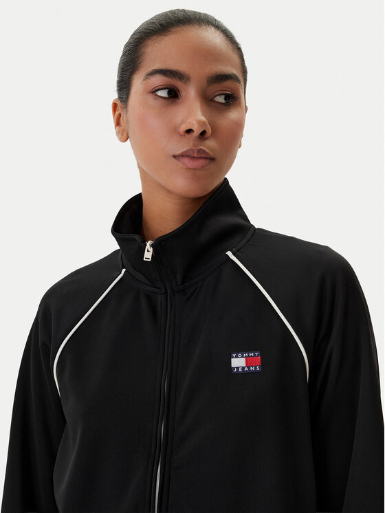 Tommy Jeans Tommy Jeans Džemperis ar kapuci Badge DW0DW21930 Melns Regular Fit