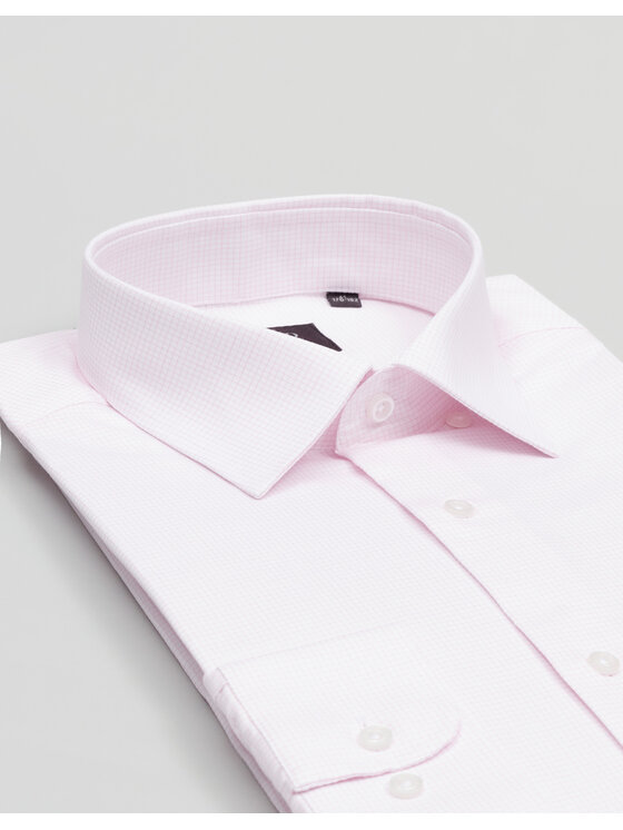 Borgio Borgio Koszula matera_00701 Różowy Slim Fit