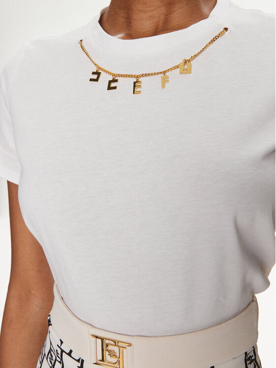 Elisabetta Franchi Elisabetta Franchi T-shirt MA-011-41E2-V200 Bianco Regular Fit