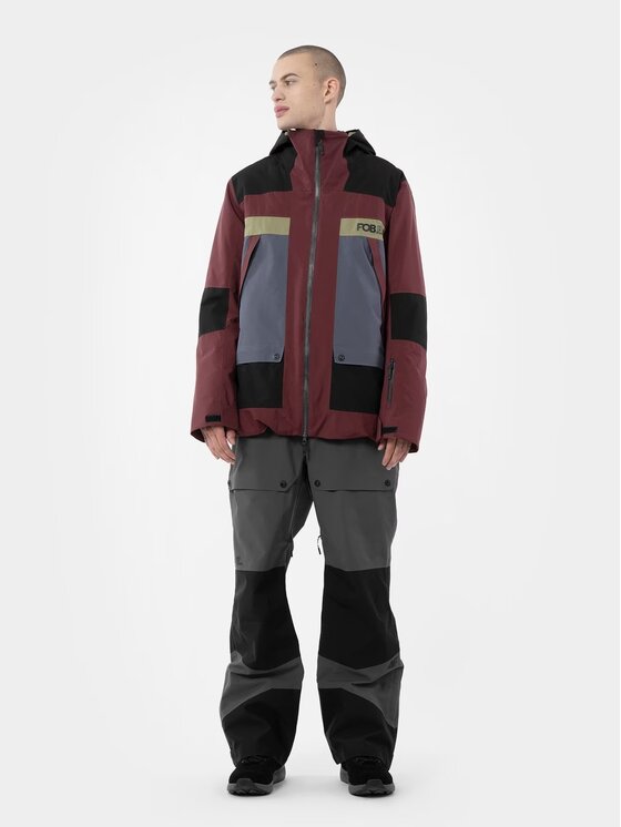 4F 4F Giacca da snowboard H4Z22KUMS003-60S Rosso Regular Fit