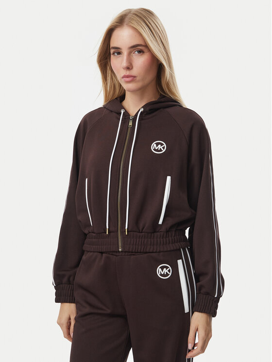 MICHAEL Michael Kors MICHAEL Michael Kors Mikina MR651X2K8N Tmavě hnědá Regular Fit