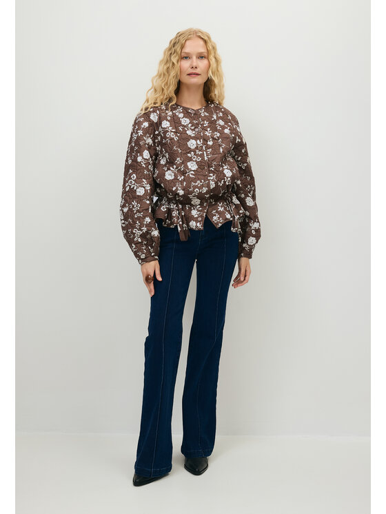 BIZUU BIZUU Kurtka przejściowa LUCISSE FLORAL JACKET Brązowy