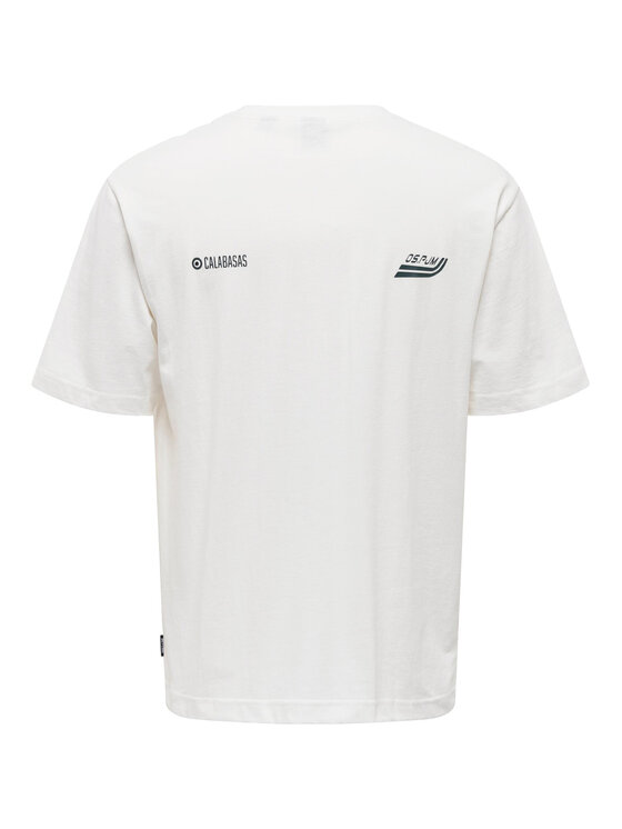 Only & Sons Only & Sons T-shirt 22026375 Bianco Relaxed Fit