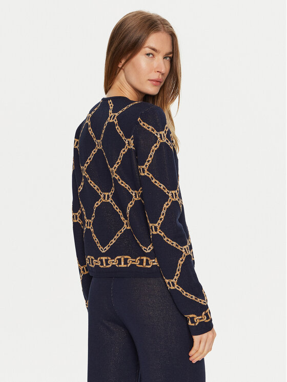 TWINSET TWINSET Kardigan 241TP3522 Tamnoplava Straight Fit