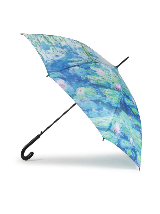 Lancoon Durchsichtiger Regenschirm XXL klar und extra groß Schwarz 120 x 97 cm mit praktischem Öffnungsmechanismus und ergonomischem Griff PVC Glasfaser KS10 