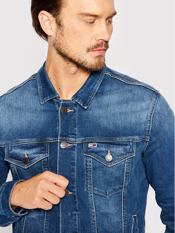 Tommy Jeans Tommy Jeans Jeansová bunda DM0DM10244 Modrá Regular Fit