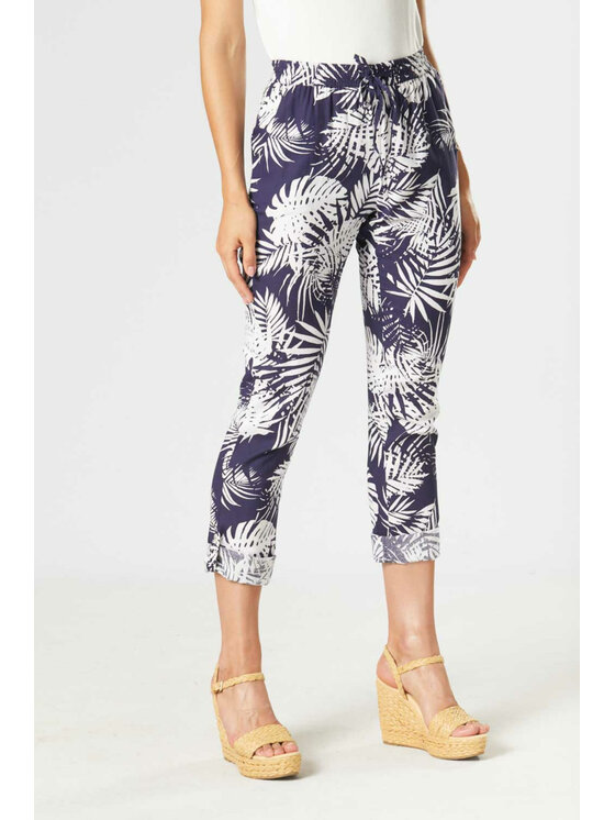 QUIOSQUE QUIOSQUE Dámské kalhoty 3LT001 Tmavomodrá Regular Fit