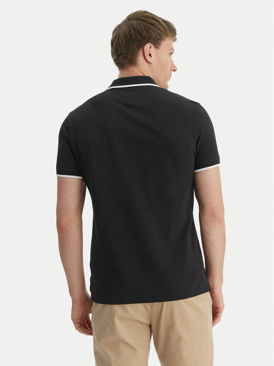 Tommy Hilfiger Tommy Hilfiger Polokošeľa Pique MW0MW42748 Čierna Regular Fit