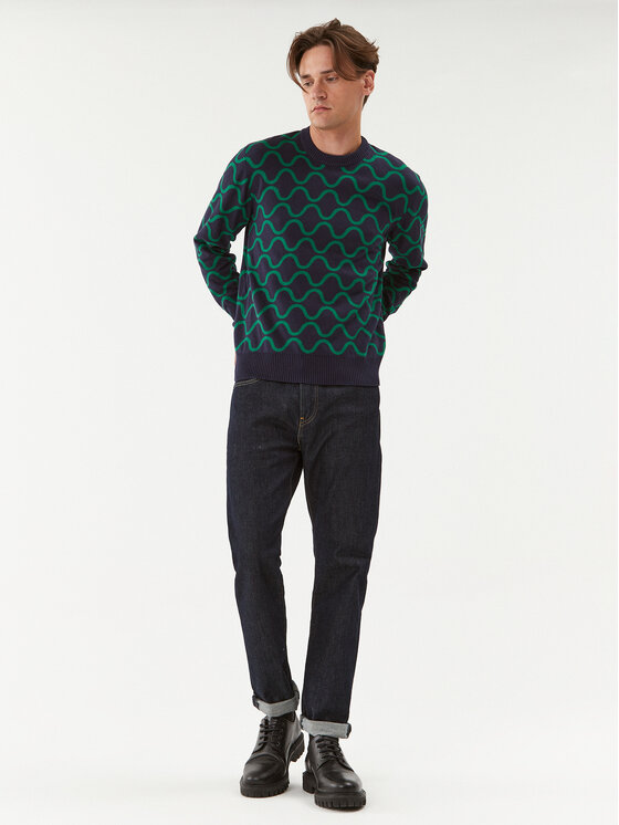 United Colors Of Benetton United Colors Of Benetton Džemper 1094K104X Tamnoplava Regular Fit