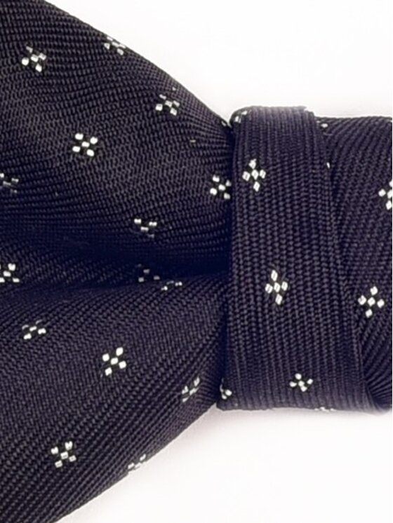 ELSNER ELSNER Παπιγιόν BUTTERFLY Z JEDWABNEGO ŻAKARDU A5142 Μαύρο