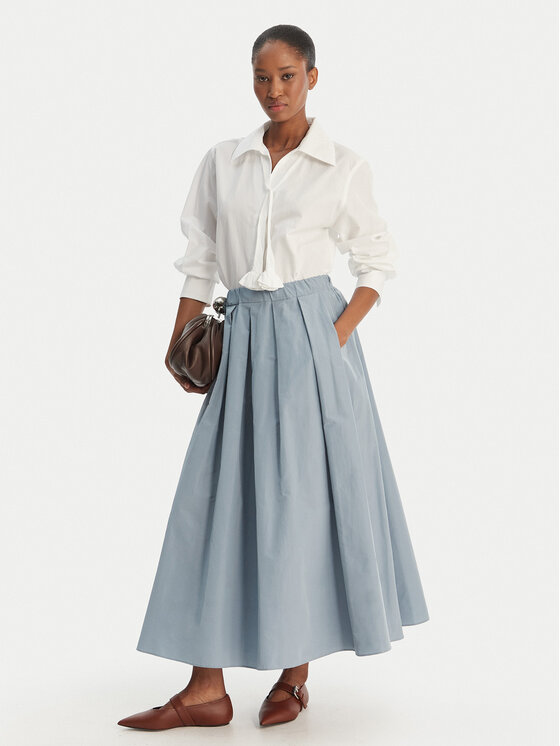 Weekend Max Mara Weekend Max Mara Trapecijos formos sijonas Formica 2615101072 Žydra Regular Fit