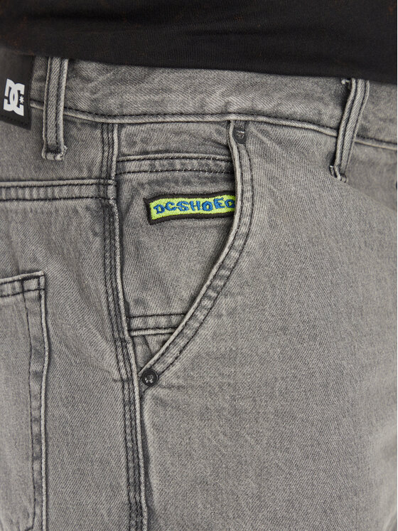 DC DC Szorty jeansowe Carpenter Baggy Short Rmg ADYS03019 Szary Baggy Fit