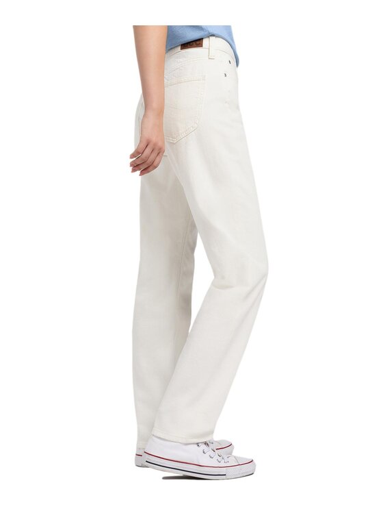 Lee Lee Jeansy 112351121 Biały Straight Leg
