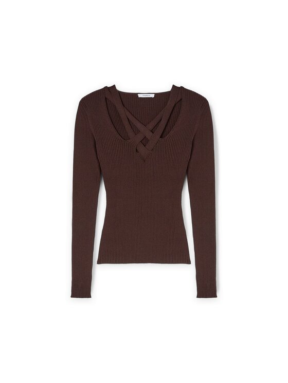 Motivi Motivi Cardigan M410W003504N022 Marrone Regular Fit