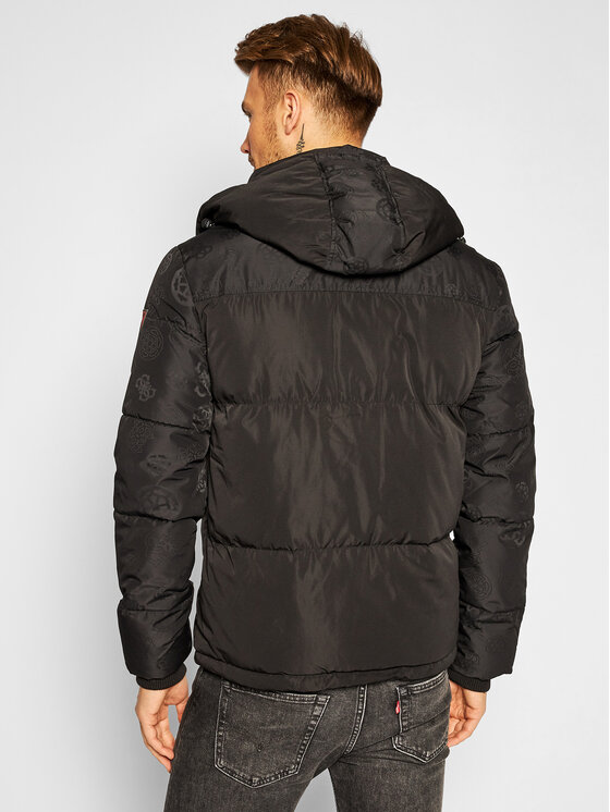 Guess Guess Žieminė striukė Mixed Logo M0BL34 WD9B0 Juoda Regular Fit