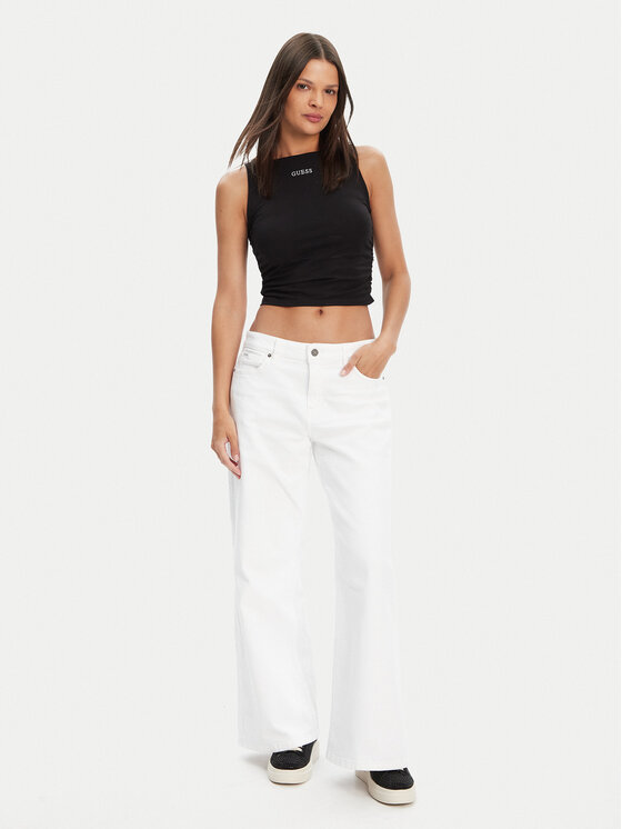 Guess Jeans Guess Jeans Blugi W5YA0O D0131 Alb Regular Fit