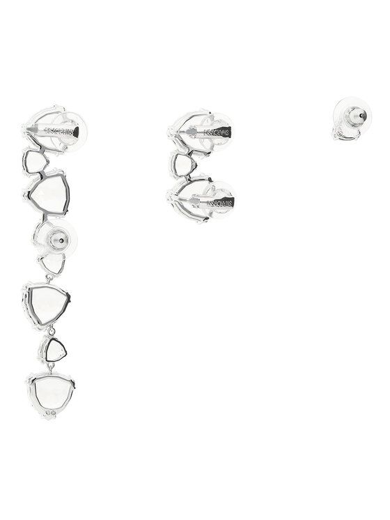 Swarovski Zestaw kolczyków Ec Asym Tr Cry 5602846 Srebrny | Modivo.pl