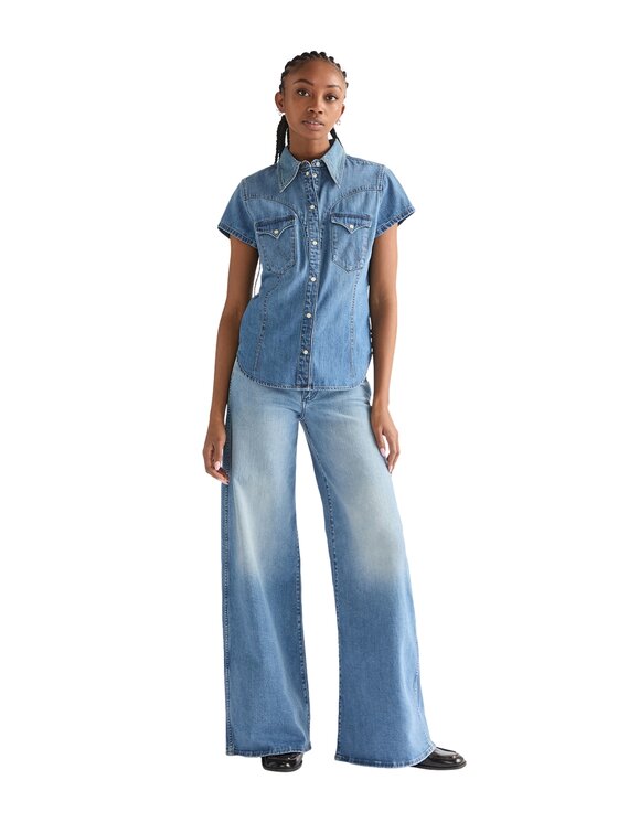 Wrangler Wrangler Koszula 112378113 Niebieski Regular Fit