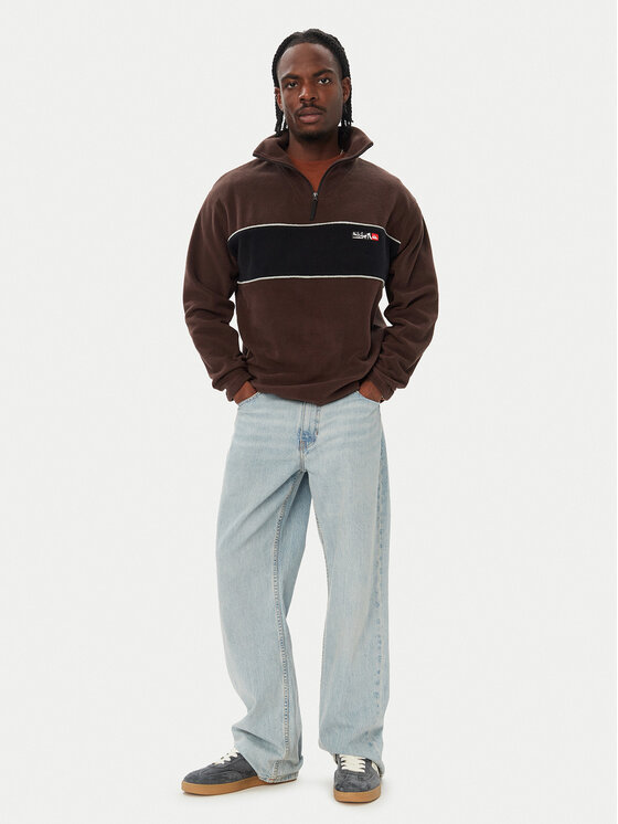 Quiksilver Quiksilver Флісовий реглан EQYPF03094 Темно-коричневий Comfort Fit