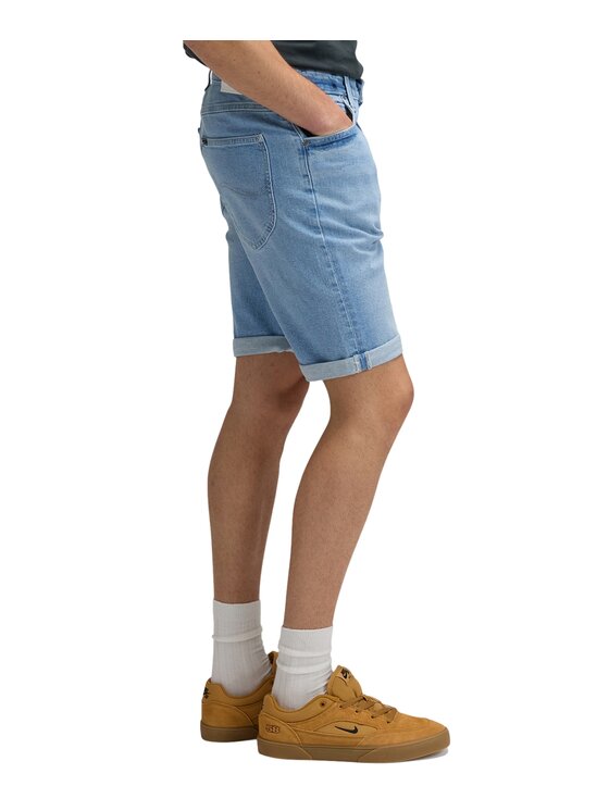 Lee Lee Szorty jeansowe 5 Pocket Short Niebieski Slim Fit