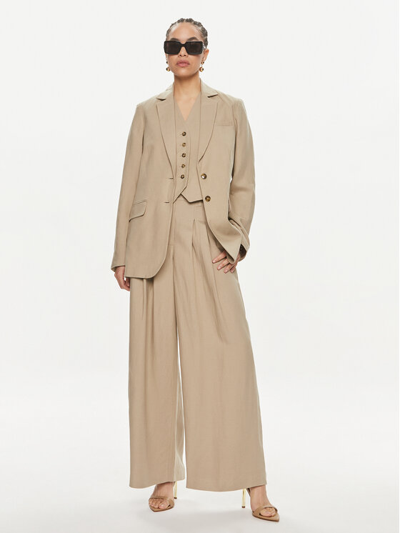 Herskind Herskind Παντελόνι υφασμάτινο Lotus 5114840 Μπεζ Relaxed Fit