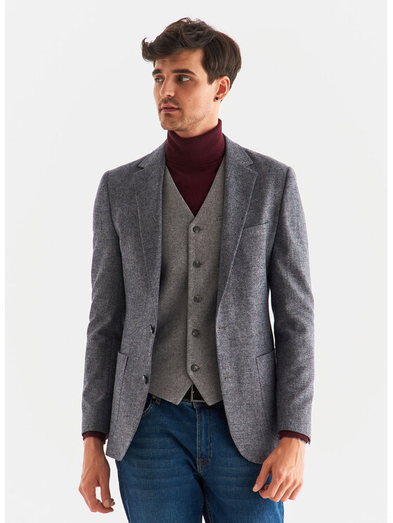 Pako Lorente Pako Lorente Marynarka P22WP-3X-043 Szary Slim Fit