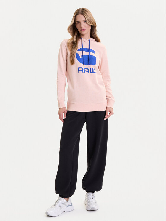 G-Star Raw G-Star Raw Світшот Boyfriend Diamond Line Graphic Hooded D16236-A613-B243 Рожевий Loose Fit