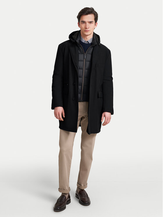 Bugatti Bugatti Преходно палто 635628 61050 Черен Regular Fit