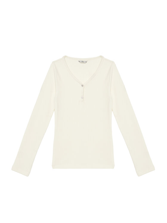 Guess Guess Majica J5YP02 KBCO2 Écru Regular Fit