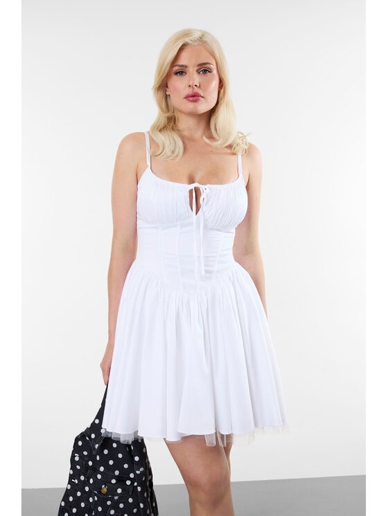 Guess Guess Sukienka codzienna 182720 Biały Classic Fit