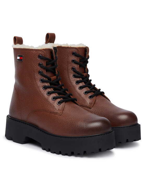 Tommy Jeans Tommy Jeans Trzewiki Tjw Platform Boots Wl EN0EN03159 Brązowy