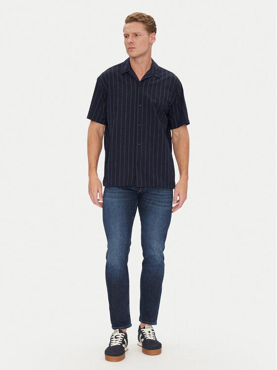 Jack&Jones Jack&Jones Košeľa Luke 12271099 Tmavomodrá Relaxed Fit