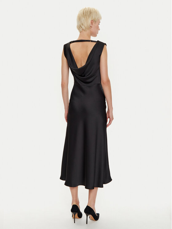 Imperial Imperial Коктейлна рокля AFBAIBA Черен Slim Fit