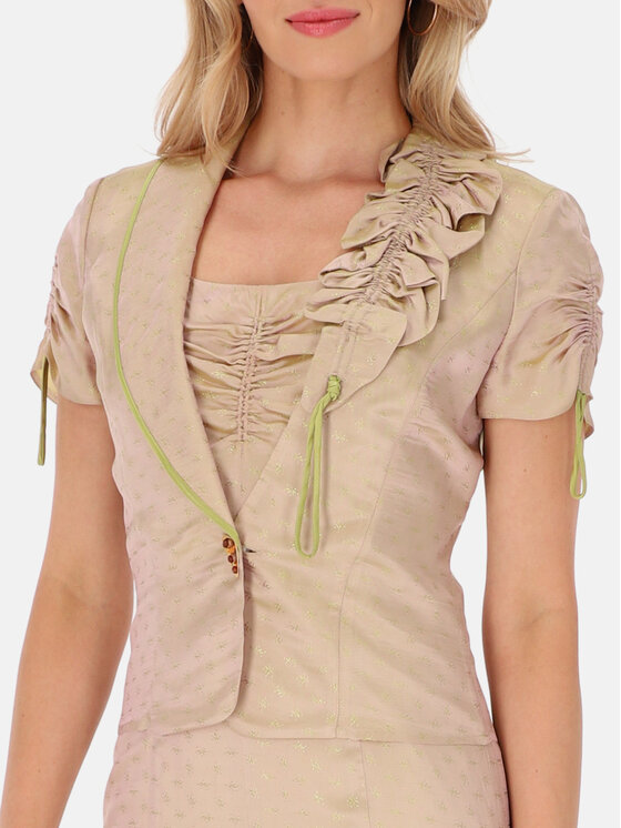 Potis & Verso Potis & Verso Marynarka Rosana Zielony Slim Fit