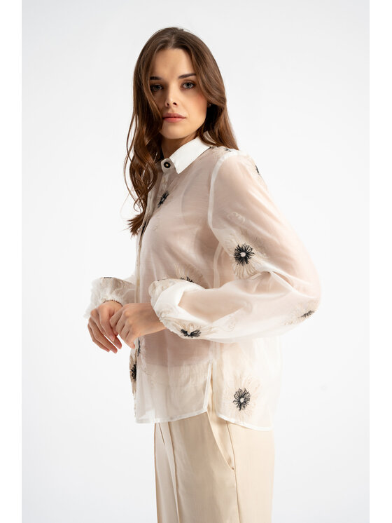 CLICK CLICK Πουκάμισο 10-6845 Λευκό Relaxed Fit