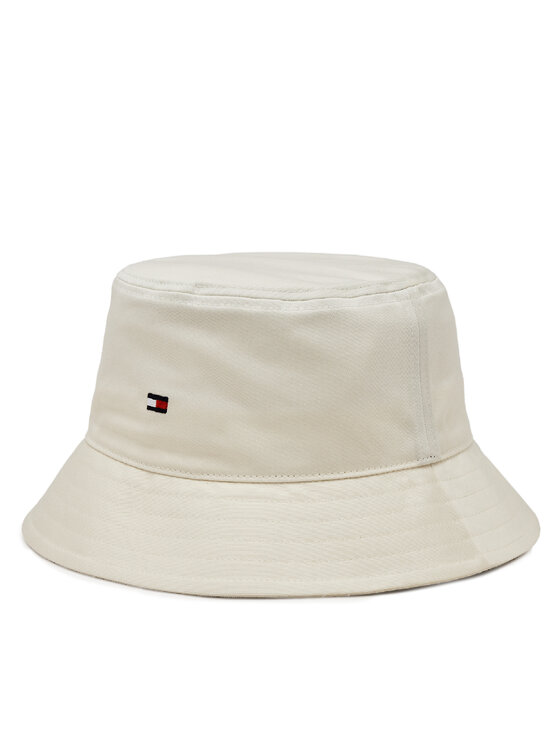 tommy hilfiger chapeau small flag bucket au0au01853 blanc
