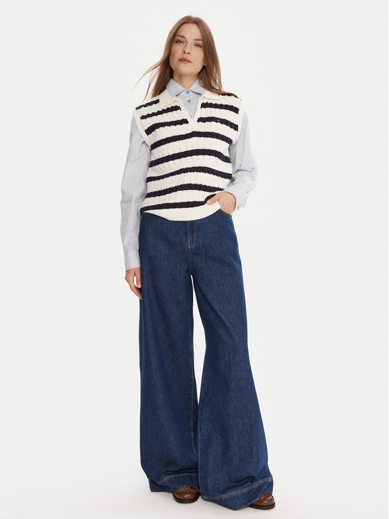 Weekend Max Mara Weekend Max Mara Džinsi Ciro 2525186042 Tumši zils Wide Leg