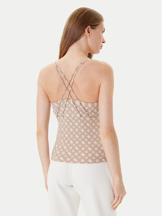 Guess Guess Top V5YP11 MC03W Beżowy Slim Fit