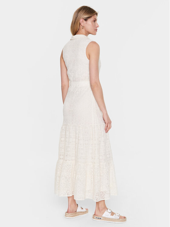 Desigual Desigual Φόρεμα πουκάμισο Moon 23SWVW59 Εκρού Regular Fit