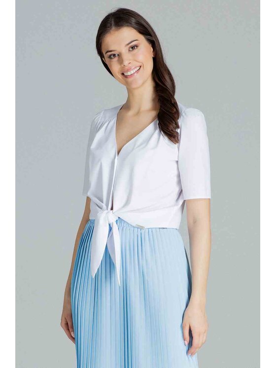 Lenitif Lenitif Blusa L081 Bianco Regular Fit