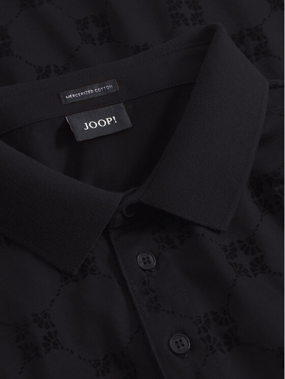 JOOP! JOOP! Тениска с яка и копчета 17 JJ-24Bartholo 30046986 Черен Modern Fit