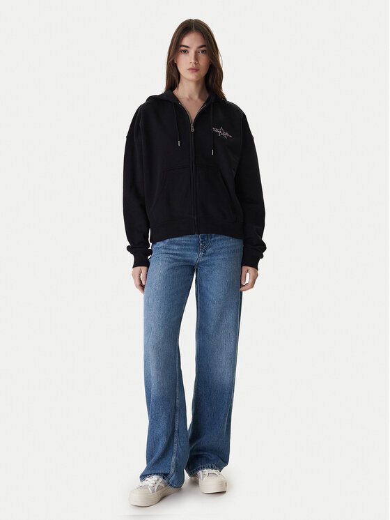 Guess Jeans Guess Jeans Суитшърт W6RQ06 K68I4 Черен Oversize