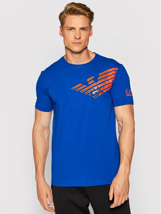 T-shirt 6KPT32 PJ9TZ 1570 Blu Slim Fit