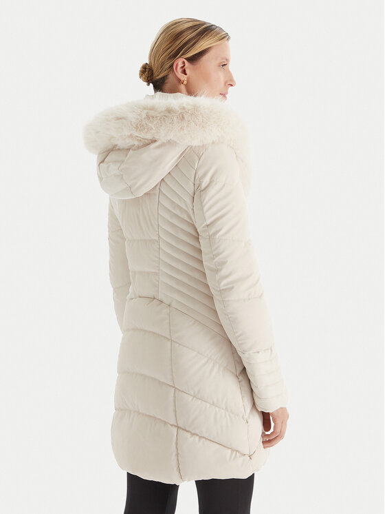 Guess Guess Zimní bunda W4BL61 WGLZ0 Světle béžová Slim Fit